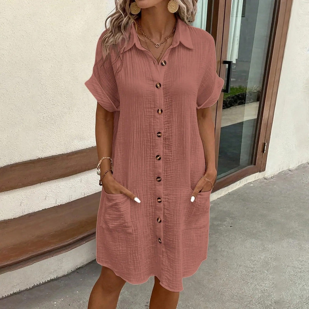 Riley - Comfortable Buttoned Summer Dress