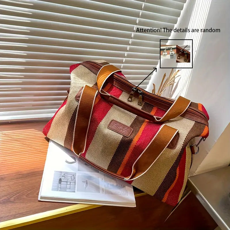 Abigail™ - Vintage Striped Duffel Bag