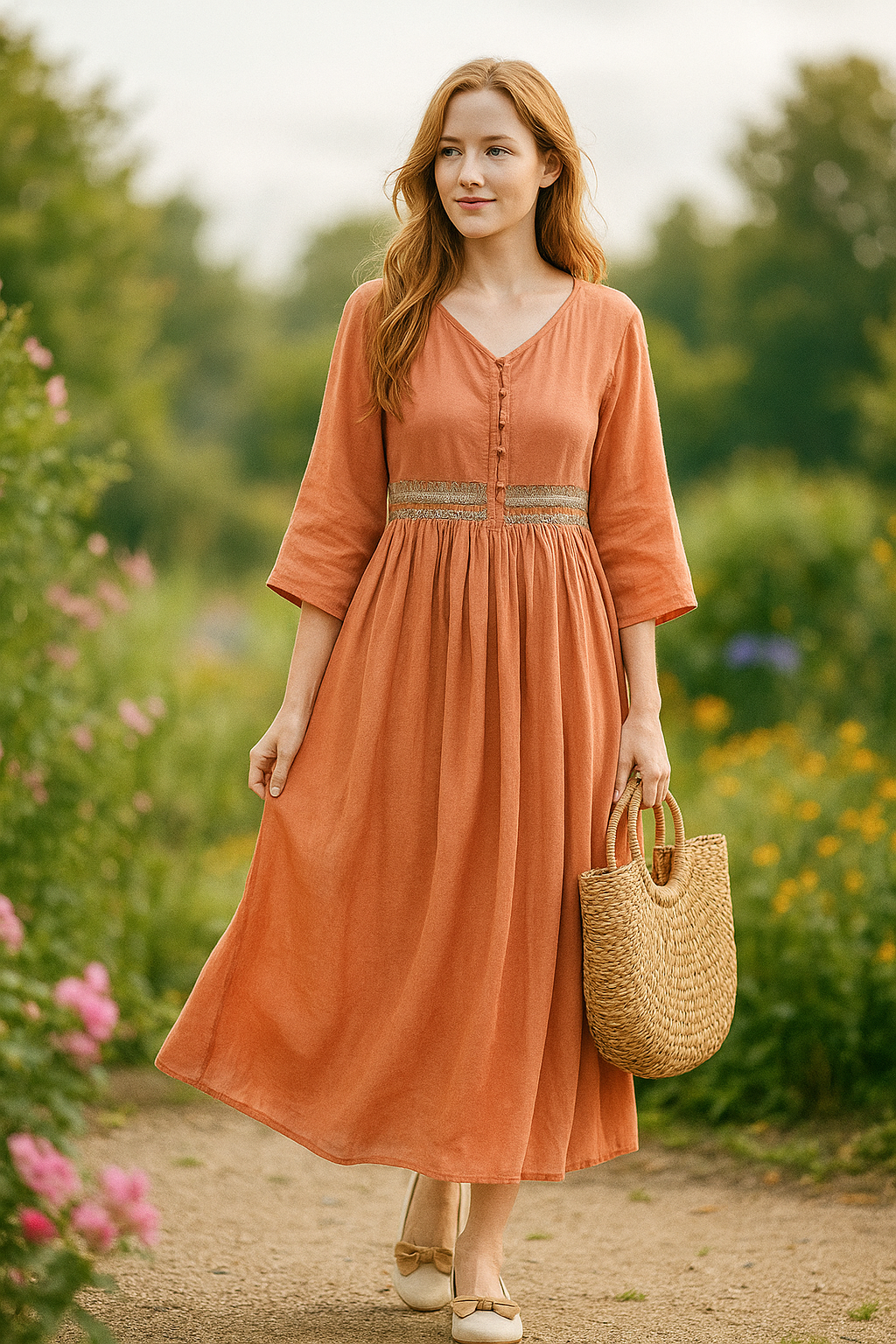 Lina™ - Embroidered Dress