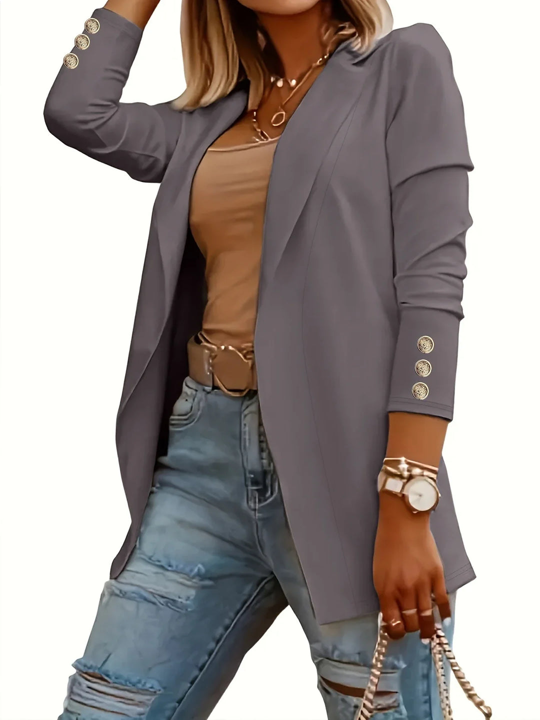 Layla™ - Stylish Open Front Jacket