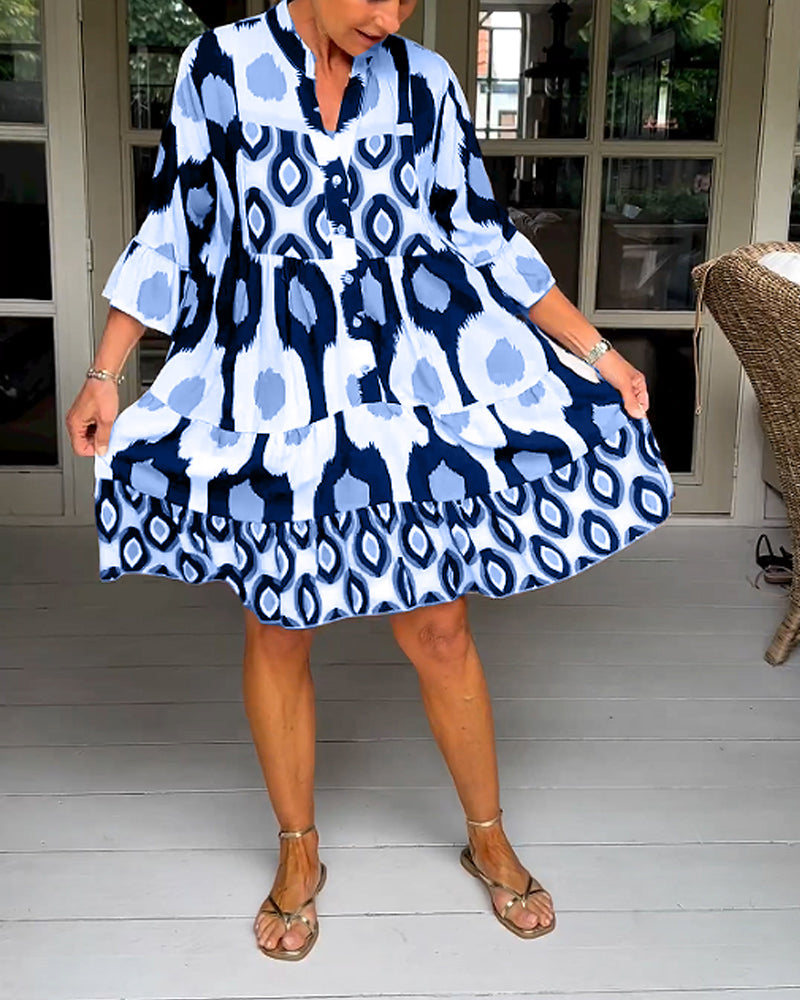 Aria - Elegant Printed Midi Dress