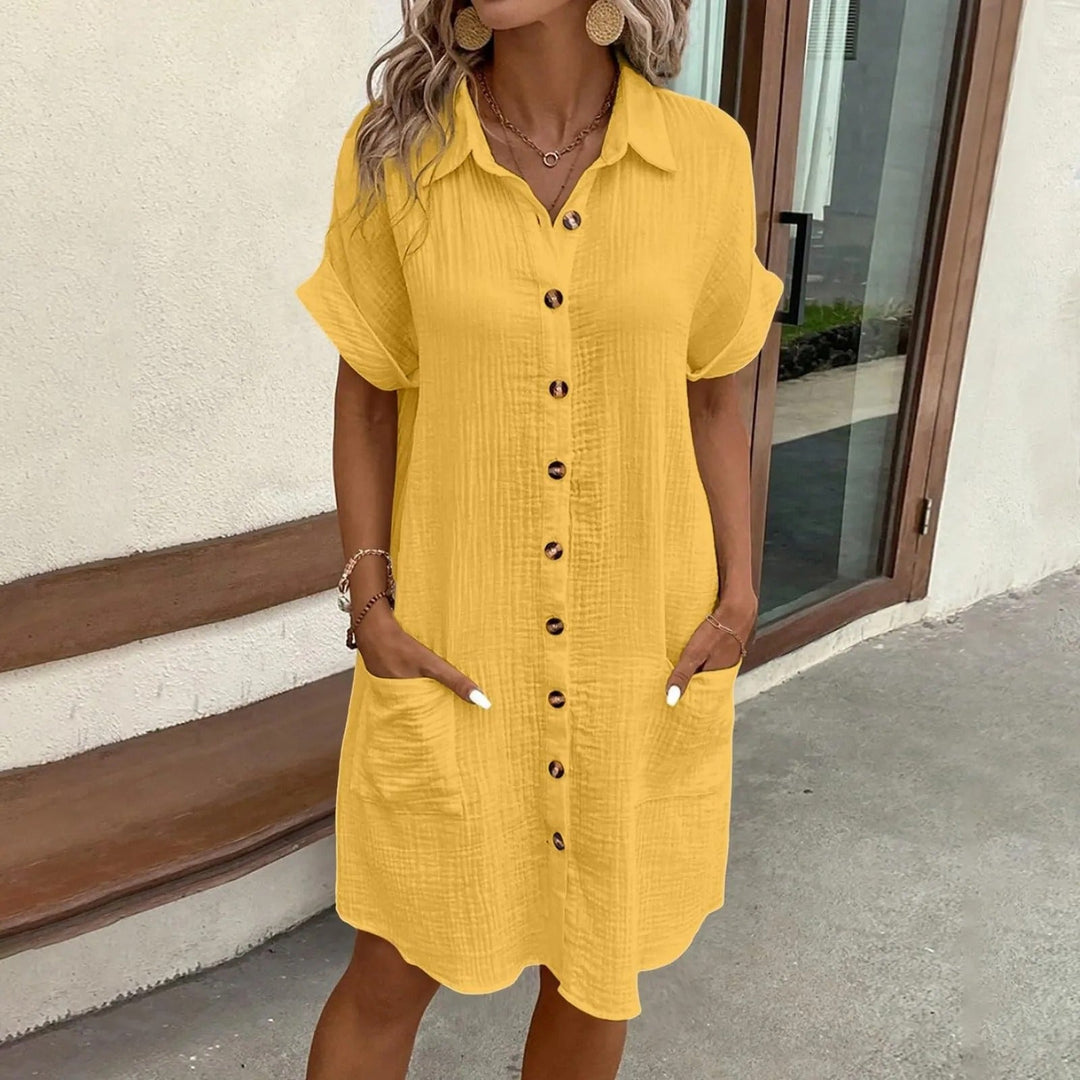 Riley - Comfortable Buttoned Summer Dress