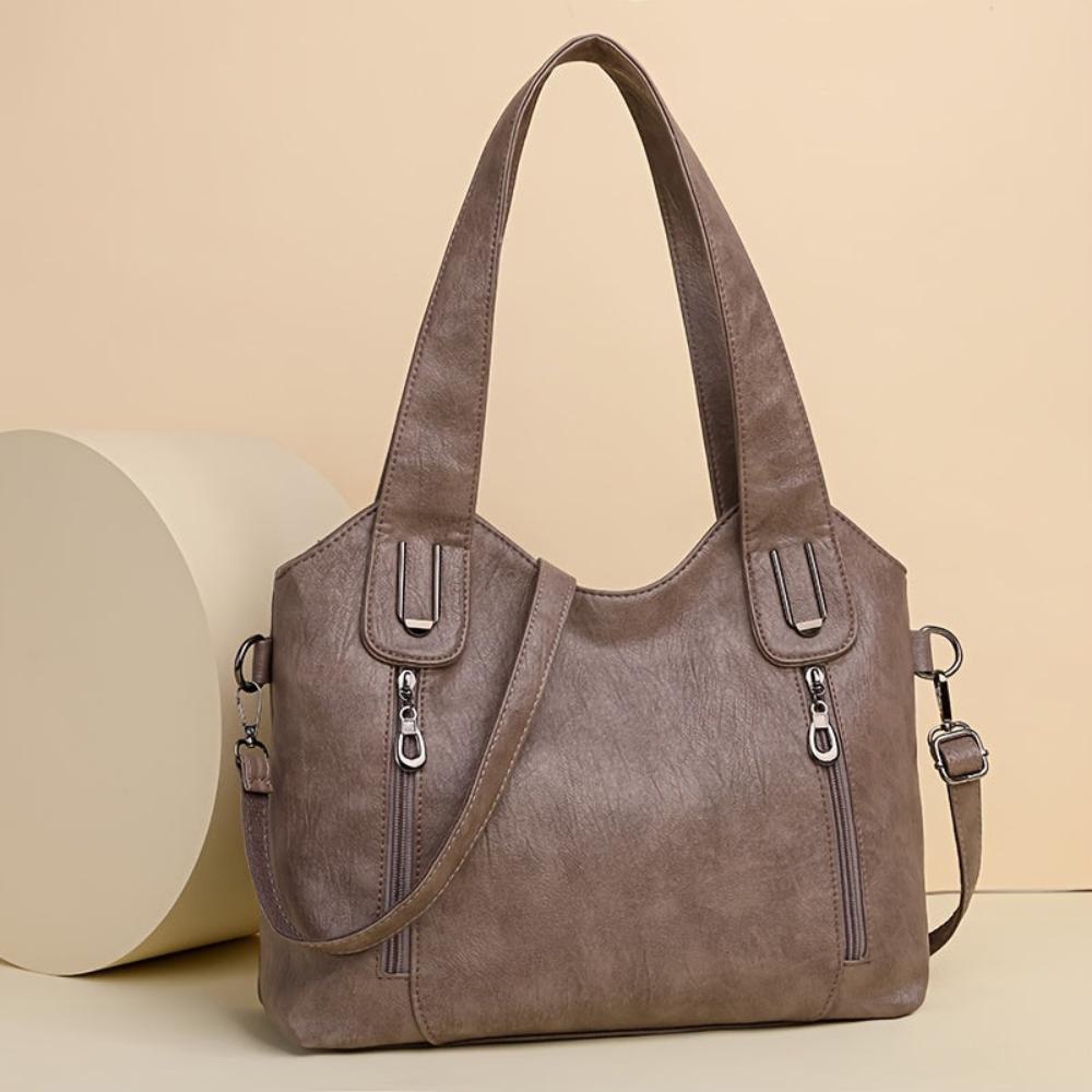 Lily™ Luxe Statement I Retro Tote Shoulder Leather Bag