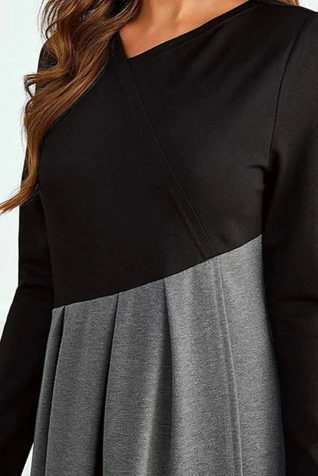 Olivia - Elegant Two-Tone Dress