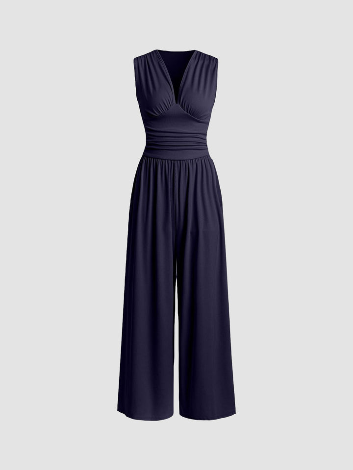 Charity™  – Chic Sleeveless Wide-Leg Jumpsuit