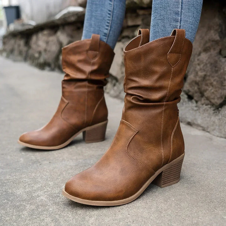 Laluna® | Classic Mid-Calf Western Boots