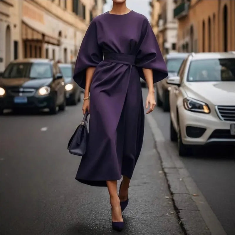 Isabella - Comfy Casual Round Neck Dress