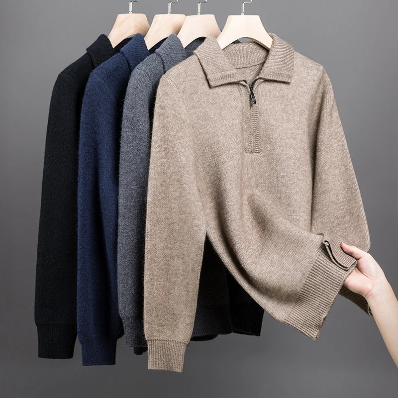 Isaac - Soft Warm Quarter Zip Sweater
