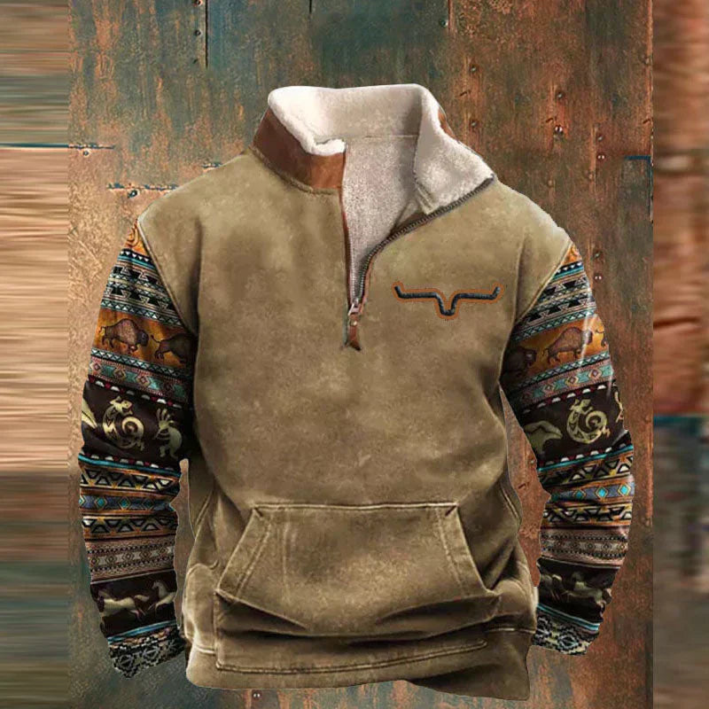 James - Vintage Comfy Pullover Zip