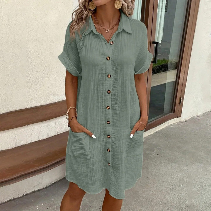 Riley - Comfortable Buttoned Summer Dress