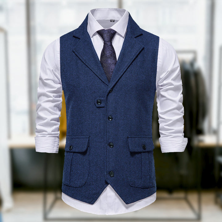 Wyatt - Comfortable Classic Retro Style Vest with Pockets