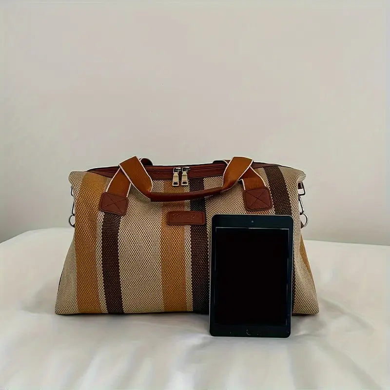 Abigail™ - Vintage Striped Duffel Bag