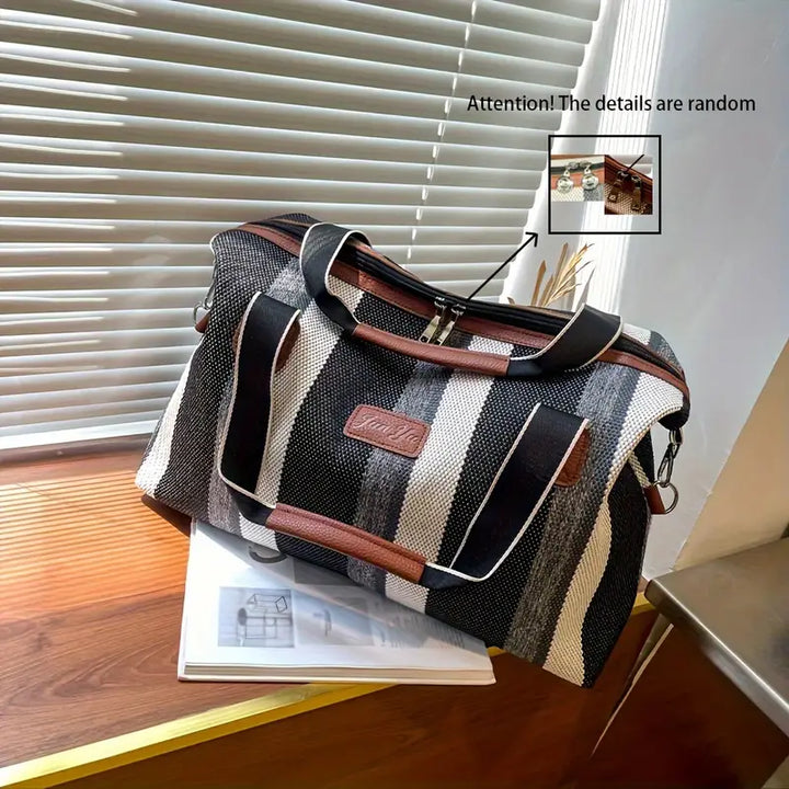 Abigail™ - Vintage Striped Duffel Bag