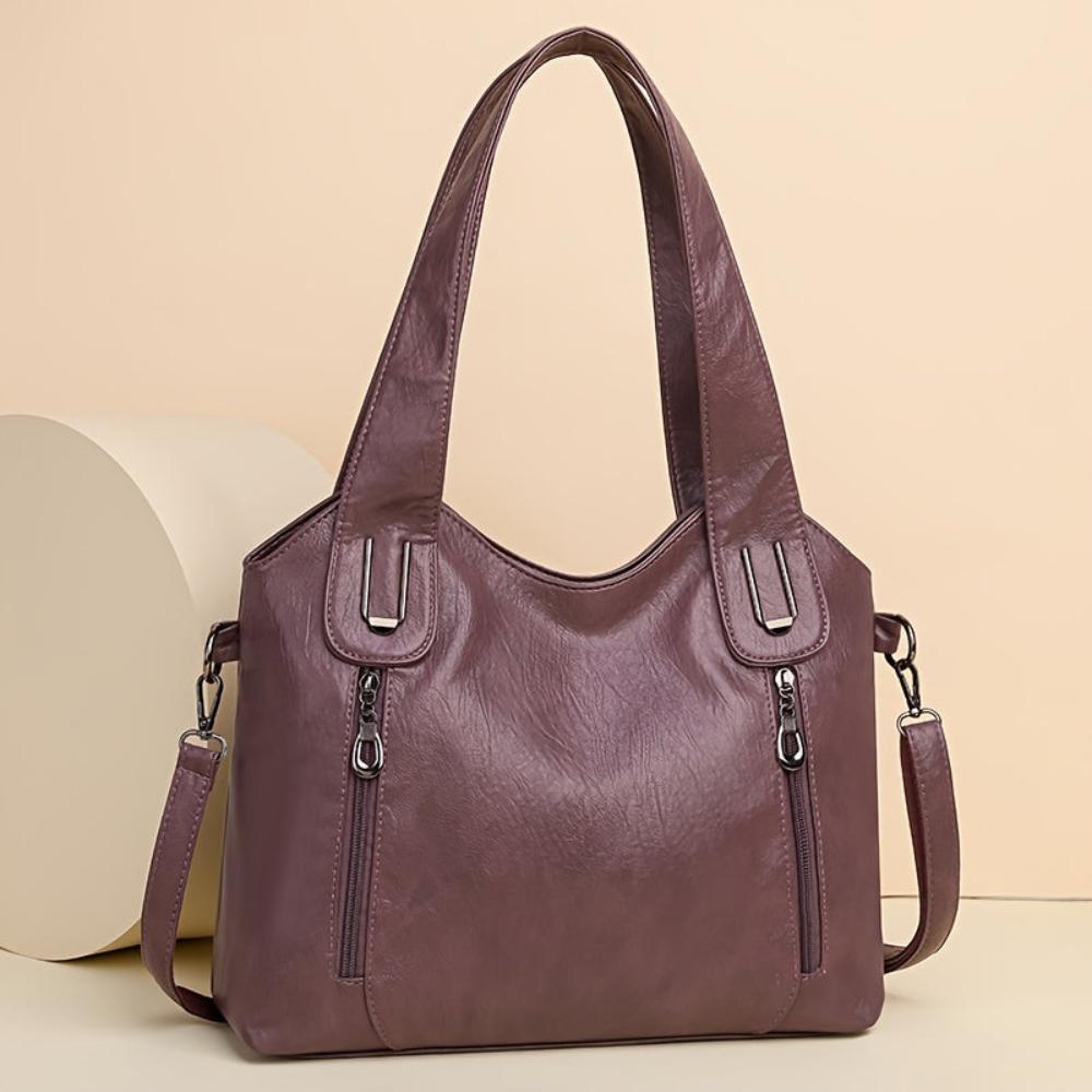 Lily™ Luxe Statement I Retro Tote Shoulder Leather Bag