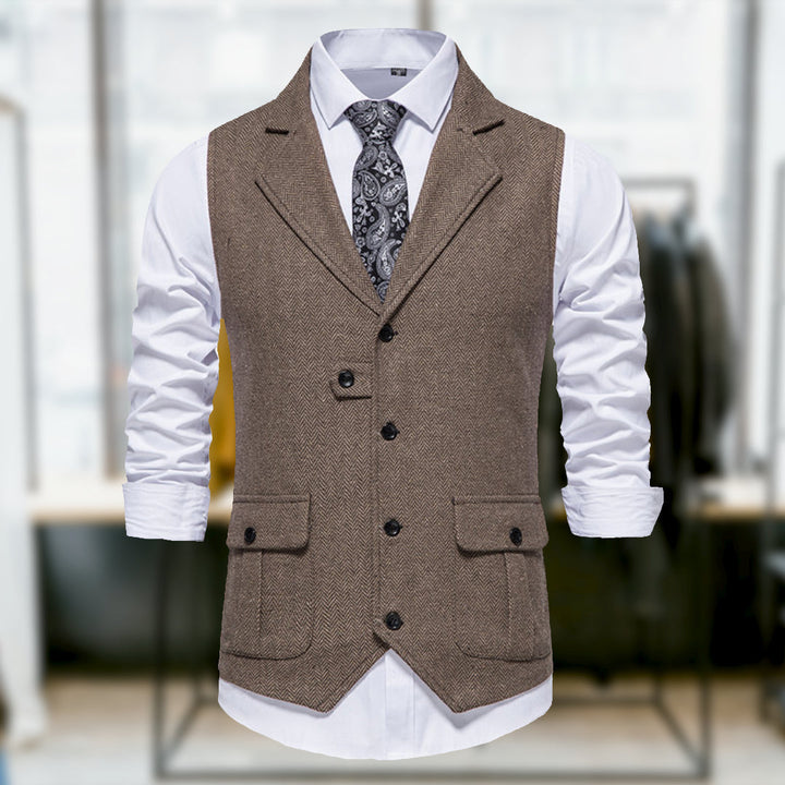 Wyatt - Comfortable Classic Retro Style Vest with Pockets