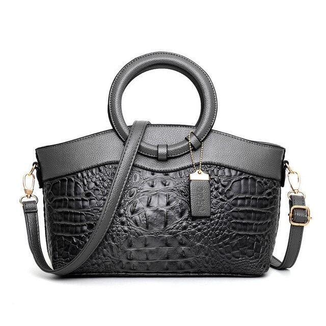 Ella™ Classic Croc | Versatile Vintage Leather Bag
