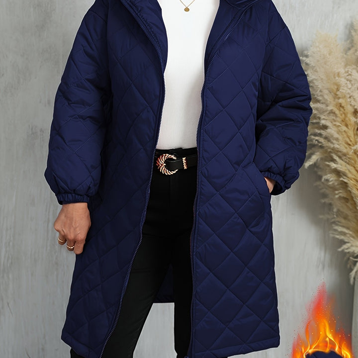 Elara™ – Quilted Winter Hooded Coat