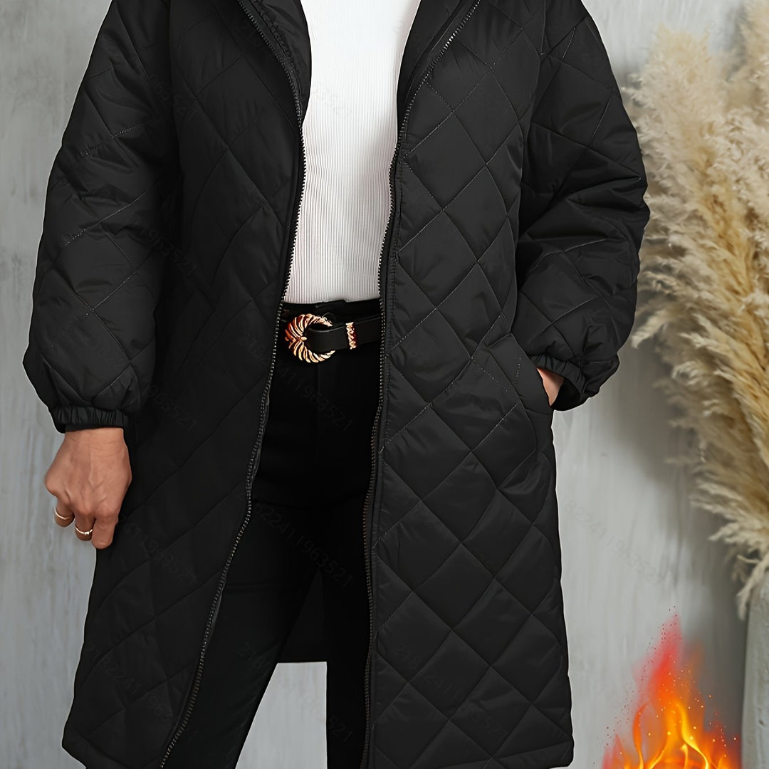Elara™ – Quilted Winter Hooded Coat