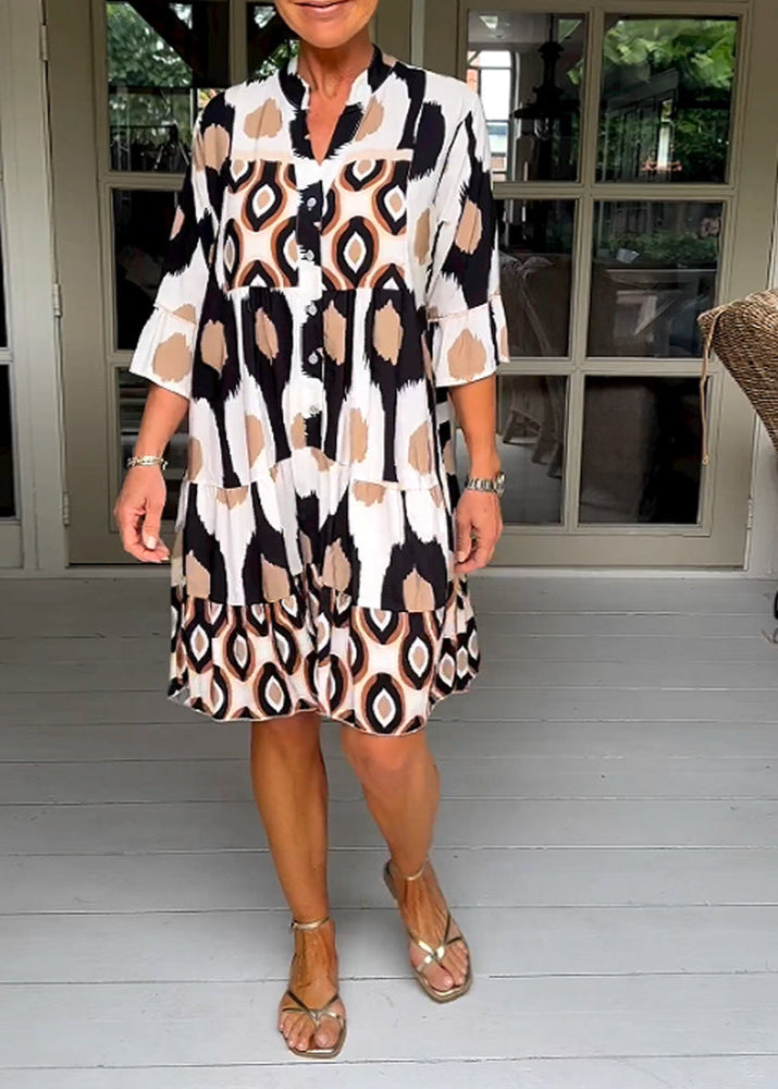 Aria - Elegant Printed Midi Dress