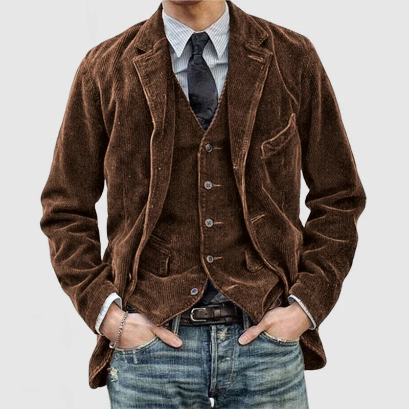 Miles - Stylish Vintage Blazer and Vest Set