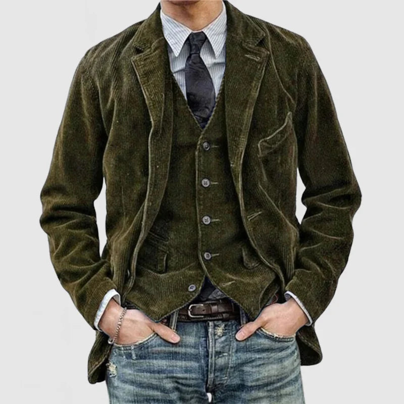 Miles - Stylish Vintage Blazer and Vest Set