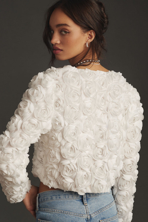 Scarlett™ - Elegant Floral Jacquard Jacket