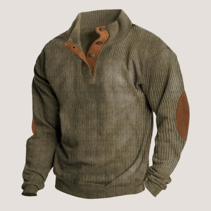 Edoardo™ - Corduroy Sweatshirt with Collar