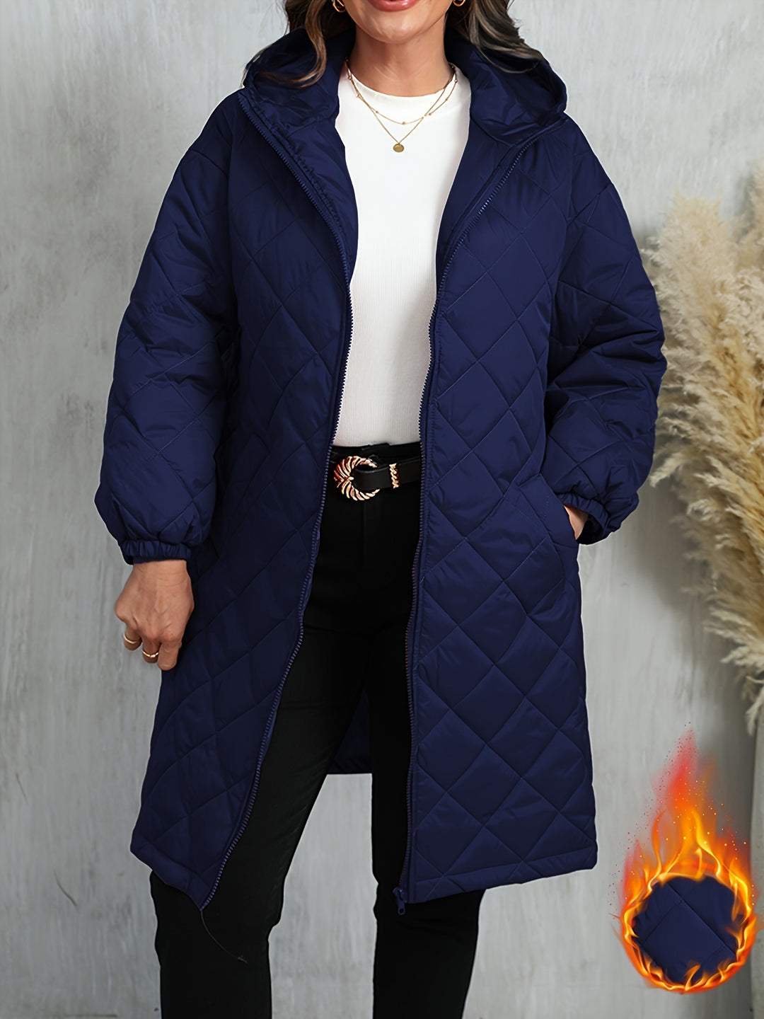 Elara™ – Quilted Winter Hooded Coat