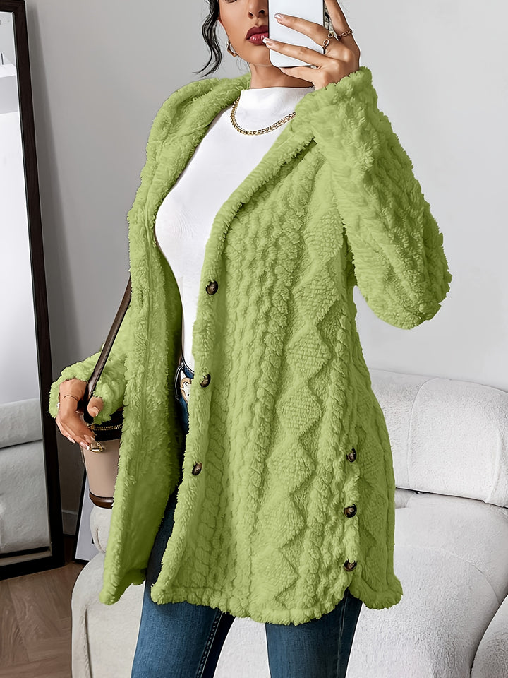 Brielle™ – Plush Hooded Cardigan Coat
