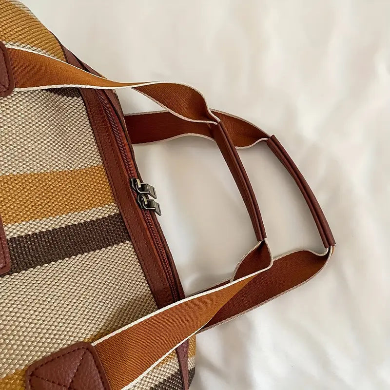 Abigail™ - Vintage Striped Duffel Bag