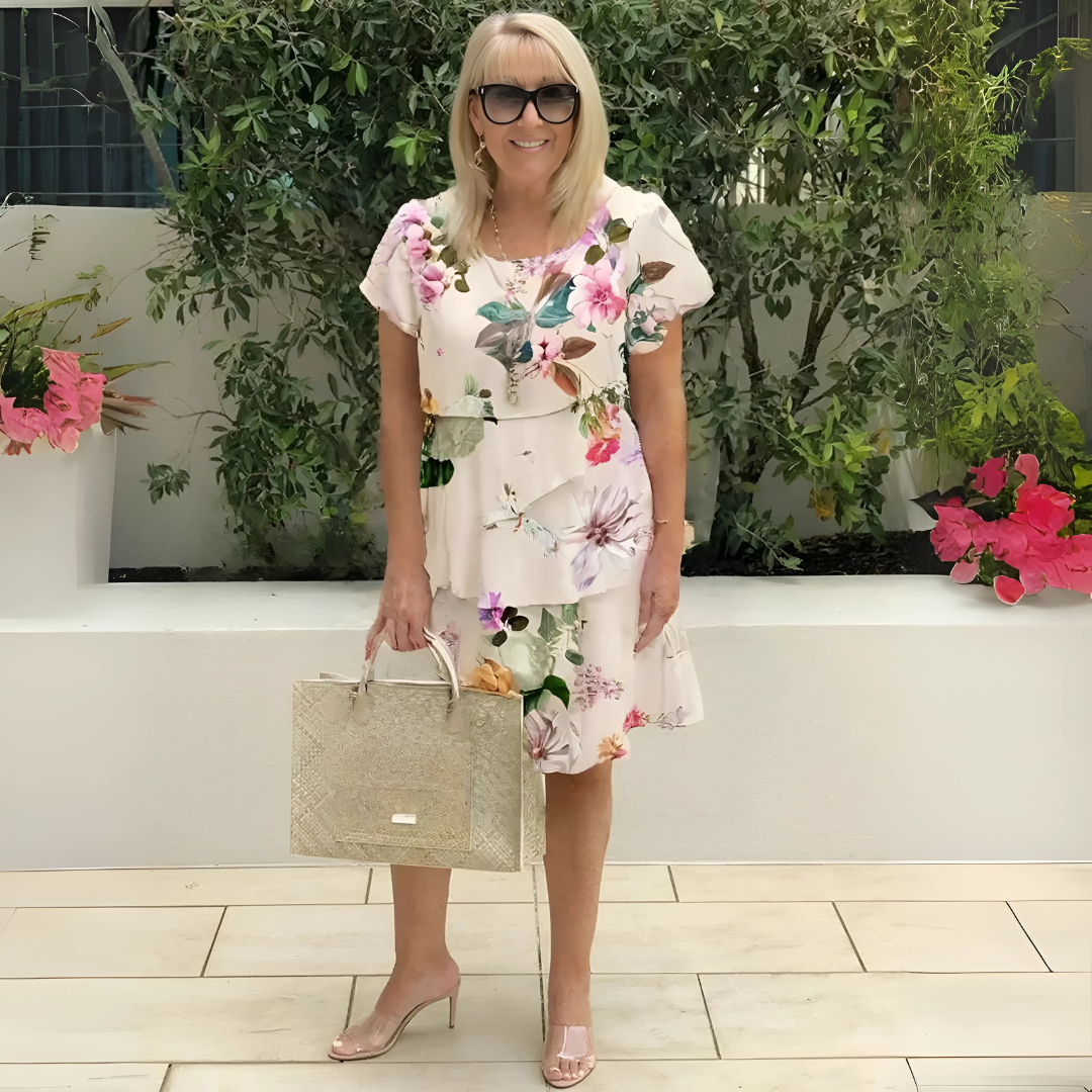 Lina - Flowing Dress with Floral Print