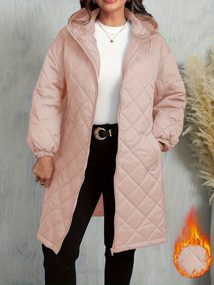 Elara™ – Quilted Winter Hooded Coat