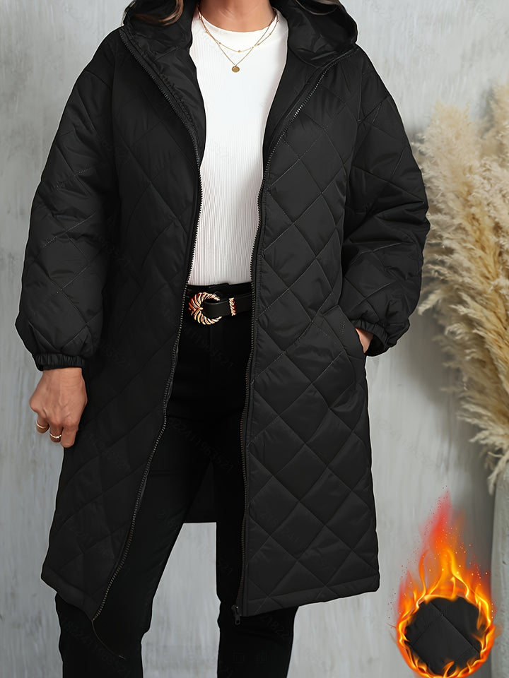 Elara™ – Quilted Winter Hooded Coat