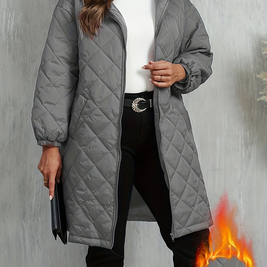 Elara™ – Quilted Winter Hooded Coat