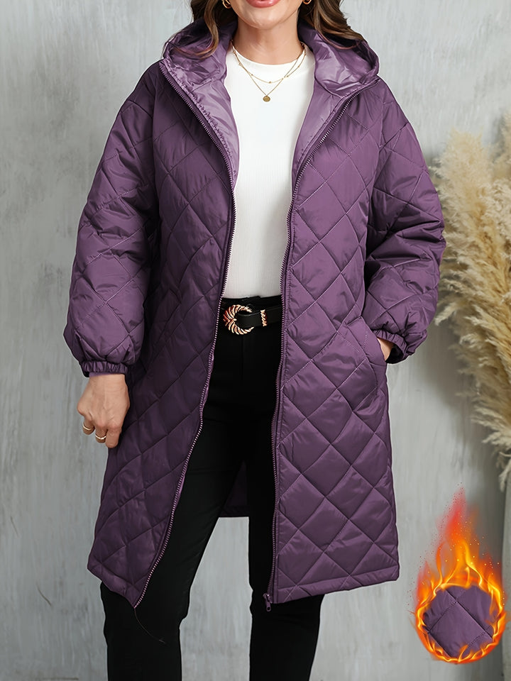 Elara™ – Quilted Winter Hooded Coat
