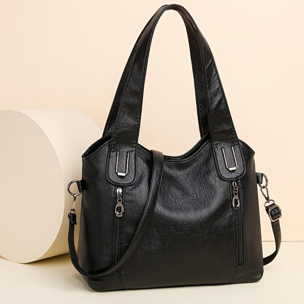 Lily™ Luxe Statement I Retro Tote Shoulder Leather Bag