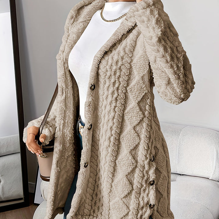 Brielle™ – Plush Hooded Cardigan Coat