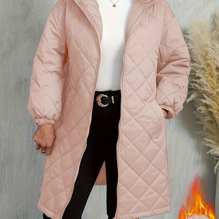 Elara™ – Quilted Winter Hooded Coat