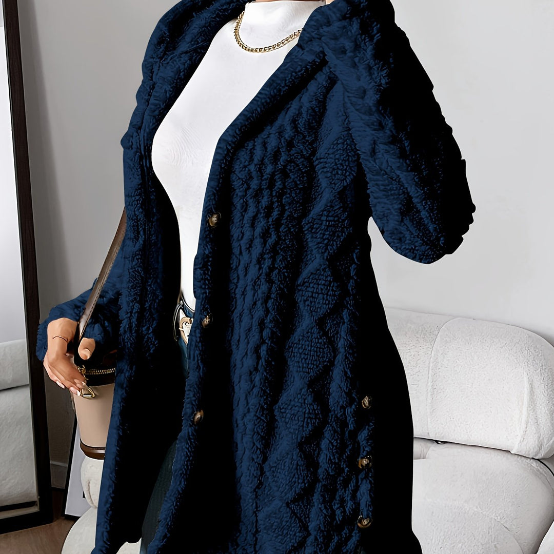 Brielle™ – Plush Hooded Cardigan Coat