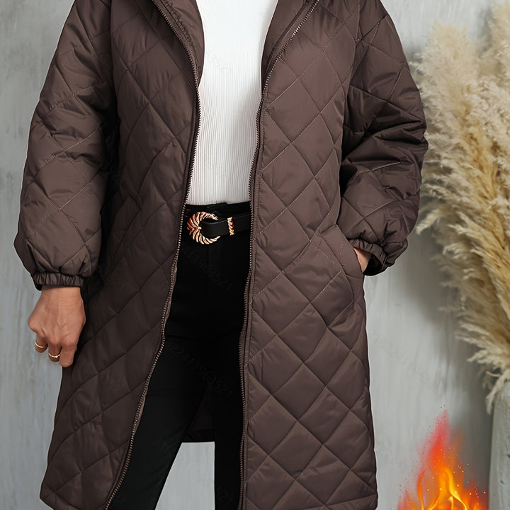 Elara™ – Quilted Winter Hooded Coat