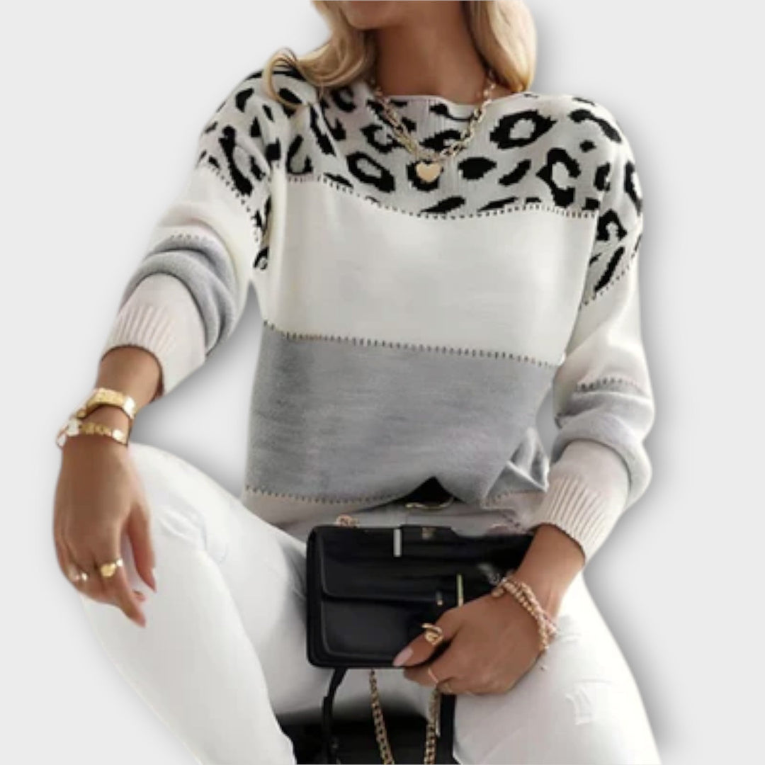 Megan | Casual Leopard Print Sweater