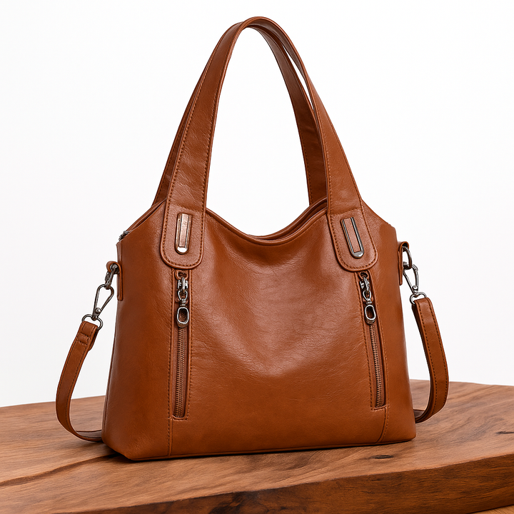 Lily™ Luxe Statement I Retro Tote Shoulder Leather Bag