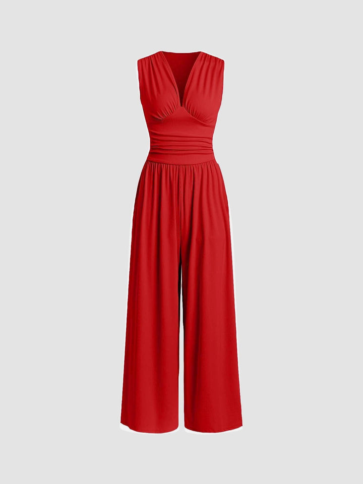 Charity™  – Chic Sleeveless Wide-Leg Jumpsuit
