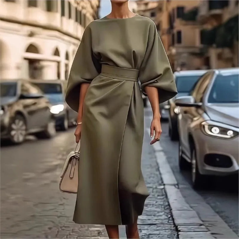 Isabella - Comfy Casual Round Neck Dress