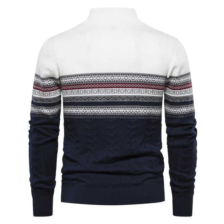 Henry - Stylish Fair Isle Half Zip Sweater