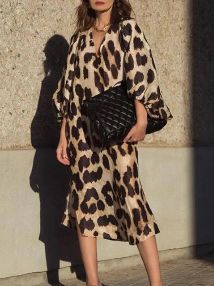 Aubrey - Leopard Print Dress