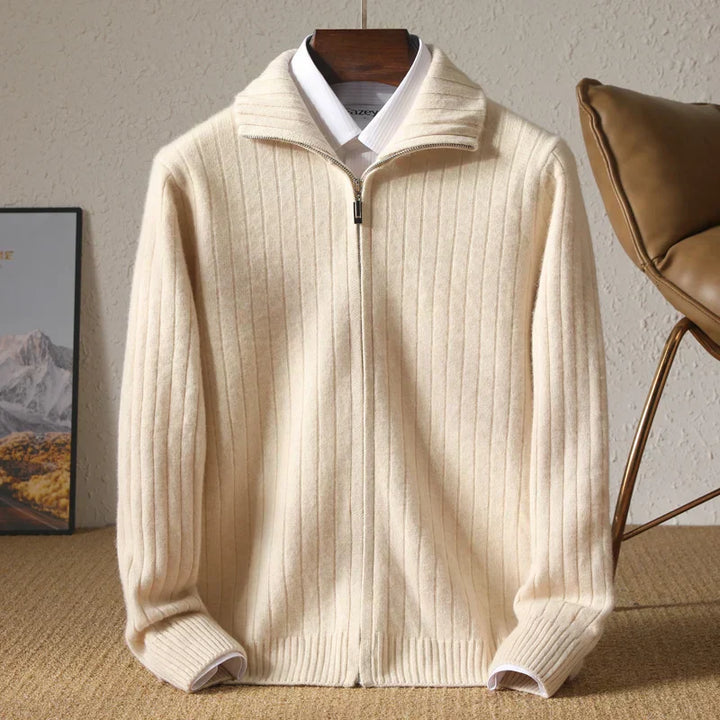 Owen - Comfortable Merino Wool Business Cardigan