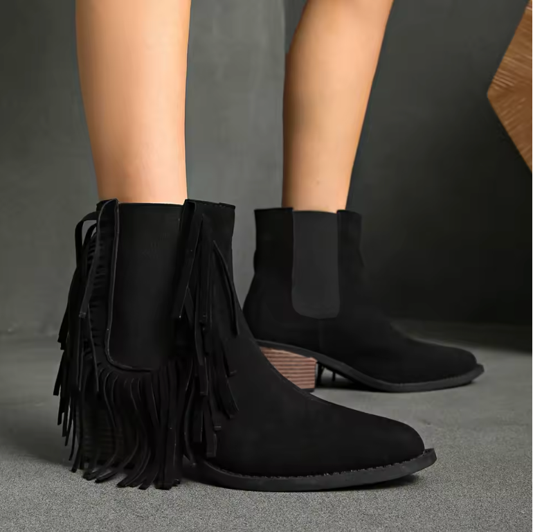 Laluna® | Luxury Fringe Ankle Boots