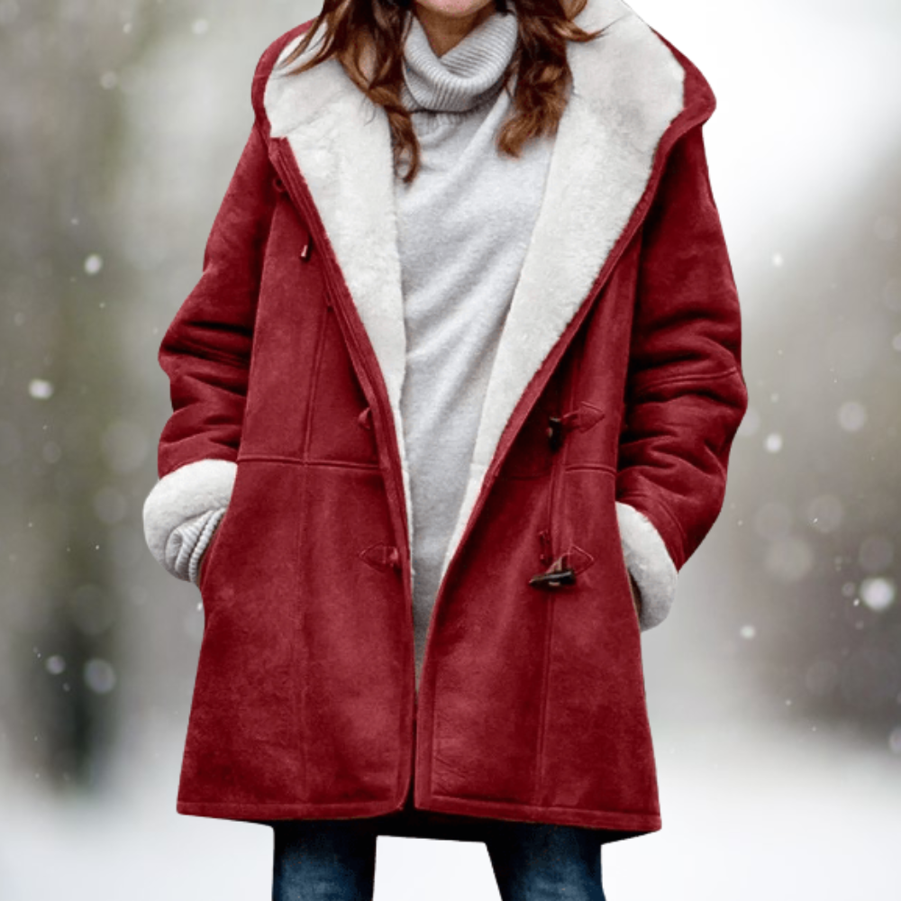 Amelia - Premium Suede Fleece Hooded Jacket