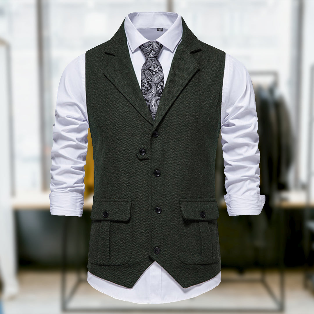 Wyatt - Comfortable Classic Retro Style Vest with Pockets